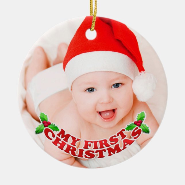 First Christmas Photo Ornament (Front)