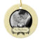 First Christmas Photo Ornament Yellow Damask
