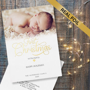 First Christmas Photo Script Heart 