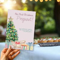 First Christmas Pregnant Tree and Crib Pregnancy