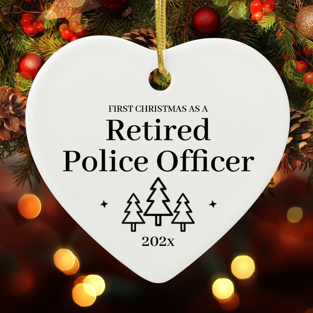 First Christmas Retired Police Officer Retirement Ceramic Tree Decoration (First Christmas Retired Police Officer Retirement Ceramic Ornament
)