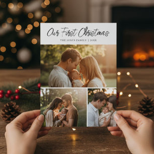 First Christmas Sweet Family Holiday Greeting Card