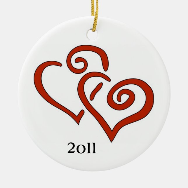 First Christmas Together 2011 Ceramic Tree Decoration (Front)