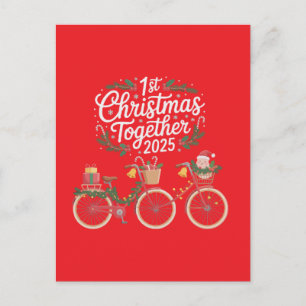 First Christmas Together 2025 Romantic Couple Postcard