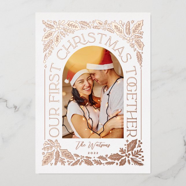 First Christmas Together Arch 3 Photo Collage (Front)