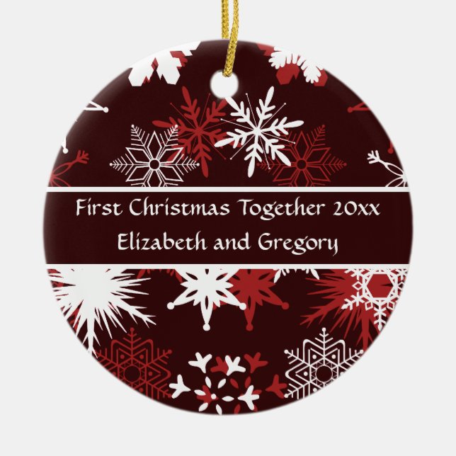 First Christmas together Ceramic Tree Decoration (Front)