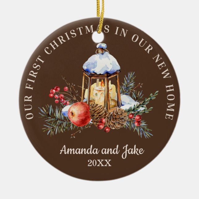 First Christmas Together  Ceramic Tree Decoration (Front)