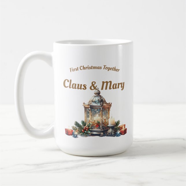 First Christmas together - customisable ornament Coffee Mug (Left)