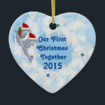 First Christmas Together Dolphin Ornament Gift<br><div class="desc">First Christmas Together Ornament  with Dolphins as your theme... beautiful and elegant</div>