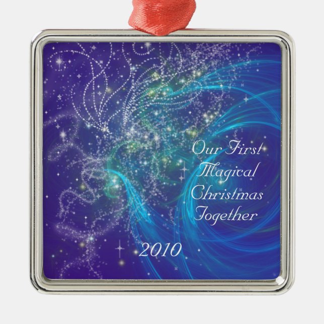 FIRST CHRISTMAS TOGETHER METAL TREE DECORATION (Front)