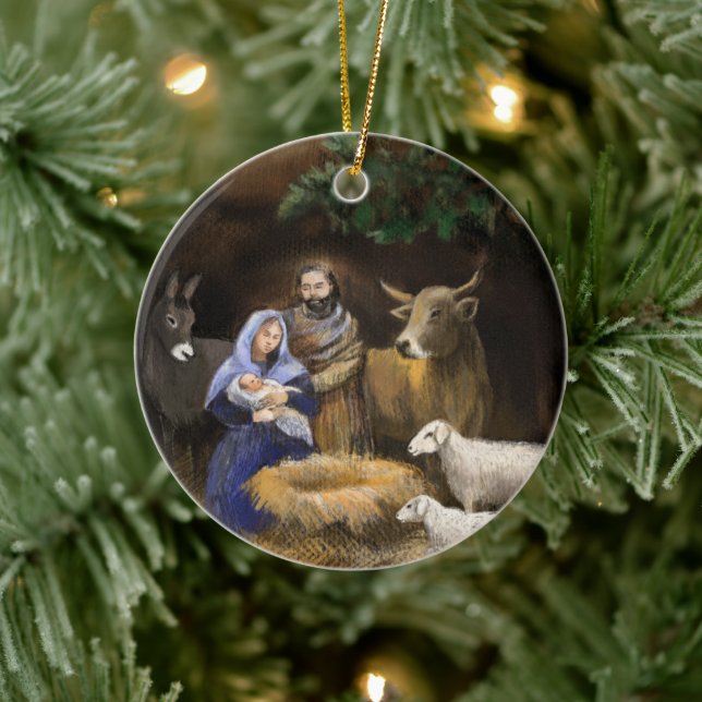 First Christmas together nativity  Ceramic Tree Decoration (Tree)