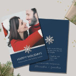 First Christmas Together Photo Card<br><div class="desc">Commemorate your first Christmas together as a couple with this elegant "First Christmas Together" flat photo card. The front showcases a heartwarming photo of you both, capturing the joy and love of this special occasion. The back features a customisable message, allowing you to share your warmest wishes with your loved...</div>