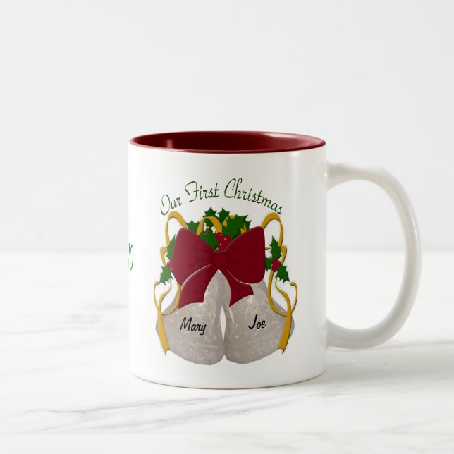First Christmas Wedding Bells Mug (Right)