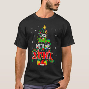 First Christmas With My Aunt Xmas Tree Light Famil T-Shirt