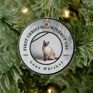 First Christmas Without You Pet Memorial Ceramic Tree Decoration
