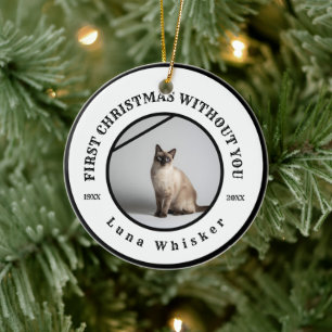 First Christmas Without You Pet Memorial Ceramic Tree Decoration