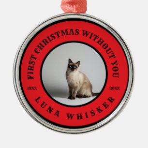 First Christmas Without You Pet Memorial Metal Tree Decoration