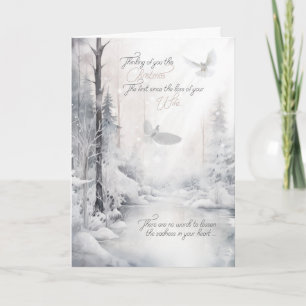 First Christmas without your Wife Sentimental Holiday Card