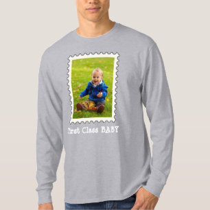 First Class Baby Cute Personalised Custom Photo T-Shirt