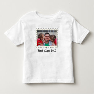 FIRST CLASS DAD Best Dad custom horizontal photo  Toddler T-Shirt