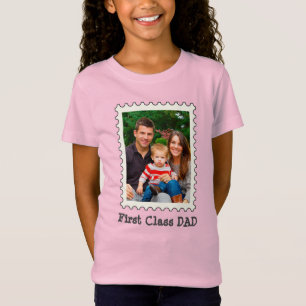 First Class Dad Best Dad Ever custom photo T-Shirt