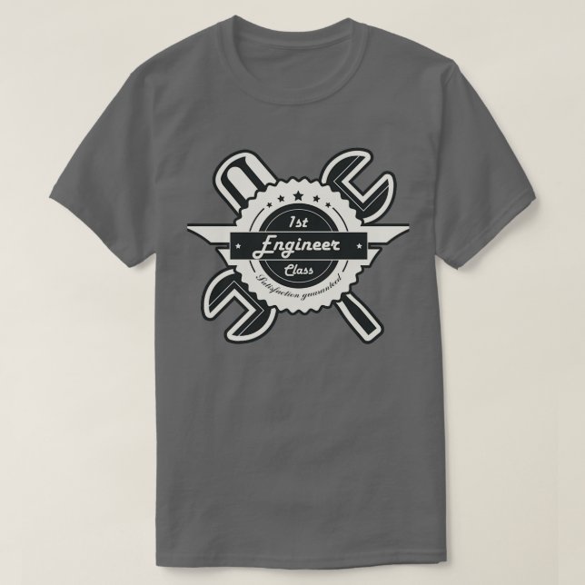 First Class Engineer Retro Career Gift T-Shirt (Design Front)