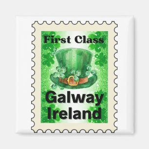 First Class Galway Ireland Stamp Magnet