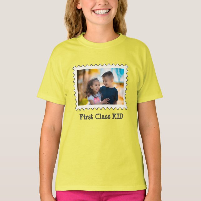 FIRST CLASS KID Best Kid custom horizontal photo T-Shirt (Front)