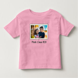 FIRST CLASS KID Best Kid custom horizontal photo Toddler T-Shirt