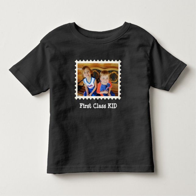 FIRST CLASS KID Best Kid custom horizontal photo Toddler T-Shirt (Front)