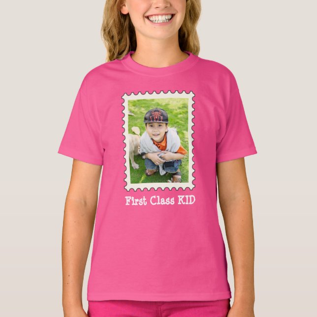 FIRST CLASS KID Best Kid Ever custom photo T-Shirt (Front)
