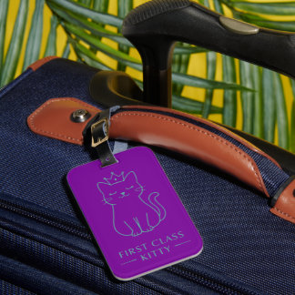First Class Kitty Luggage Tag