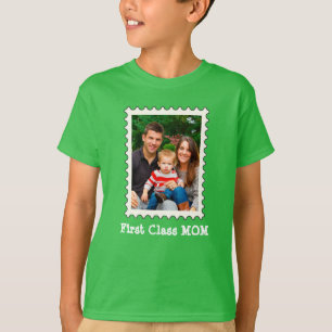 FIRST CLASS MOM Best Mum Ever custom mother photo T-Shirt