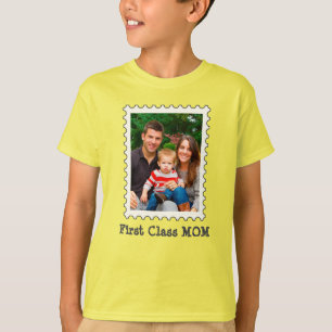 FIRST CLASS MOM Best Mum Ever custom mother photo T-Shirt