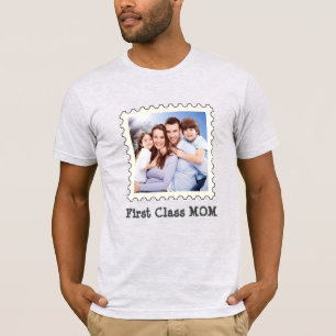 First Class Mum Best Mum Ever custom square photo T-Shirt