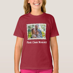 First Class Mummy Best Mum custom horizontal photo T-Shirt