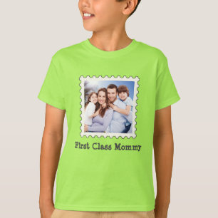 First Class Mummy Best Mum custom square photo T-Shirt