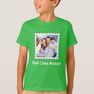 First Class Mummy Best Mum custom square photo T-Shirt