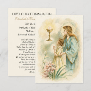 First Communion Angel Eucharist Remembrance Announcement