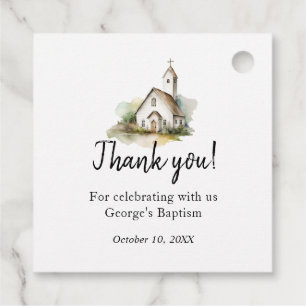 First Communion, Baptism Floral Favour Tags