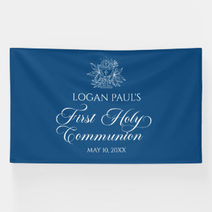 First Communion Blue banner backdrop