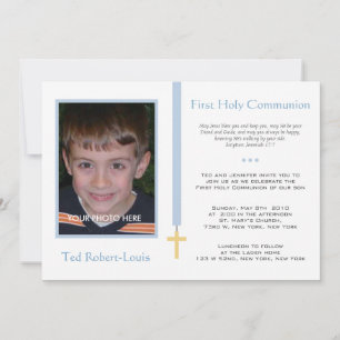 First Communion - Boy Invitation