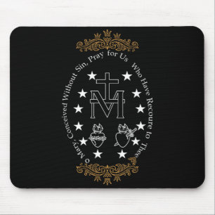 First Communion Catholic O Mary For Boy Girl Kids  Mouse Pad