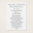 First Communion Catholic Remembrance Holy Card