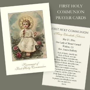 First Communion Catholic Remembrance Holy Card