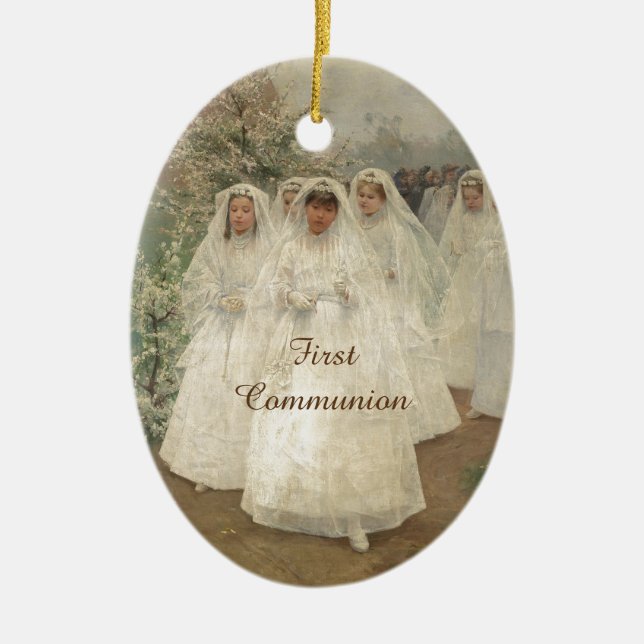First Communion Ceramic Tree Decoration (Front)