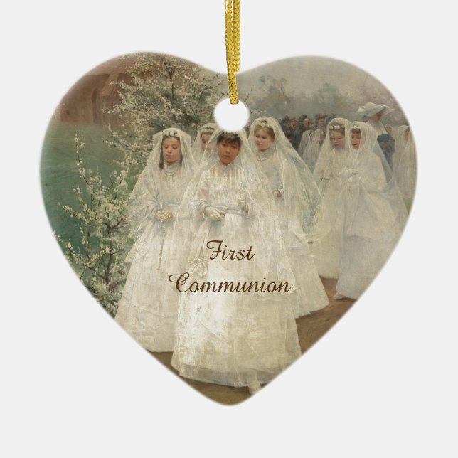 First Communion Ceramic Tree Decoration (Front)