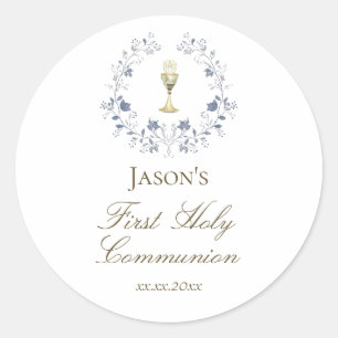 First Communion chalice  Classic Round Sticker