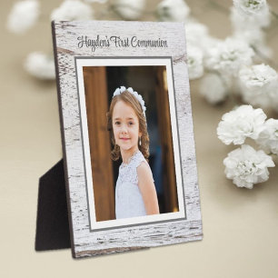 First Communion Day! Custom Photo tabletop plaque
