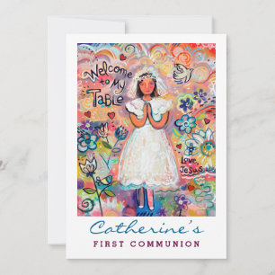 First Communion for Girl Customisable Invite